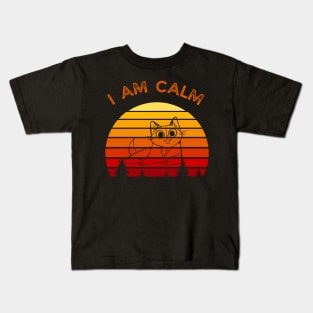 I AM CALM-Relax Cat Kids T-Shirt